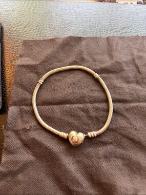 Pandora silver Heart Clasp Snake Chain Bracelet - Women's Jewelry
